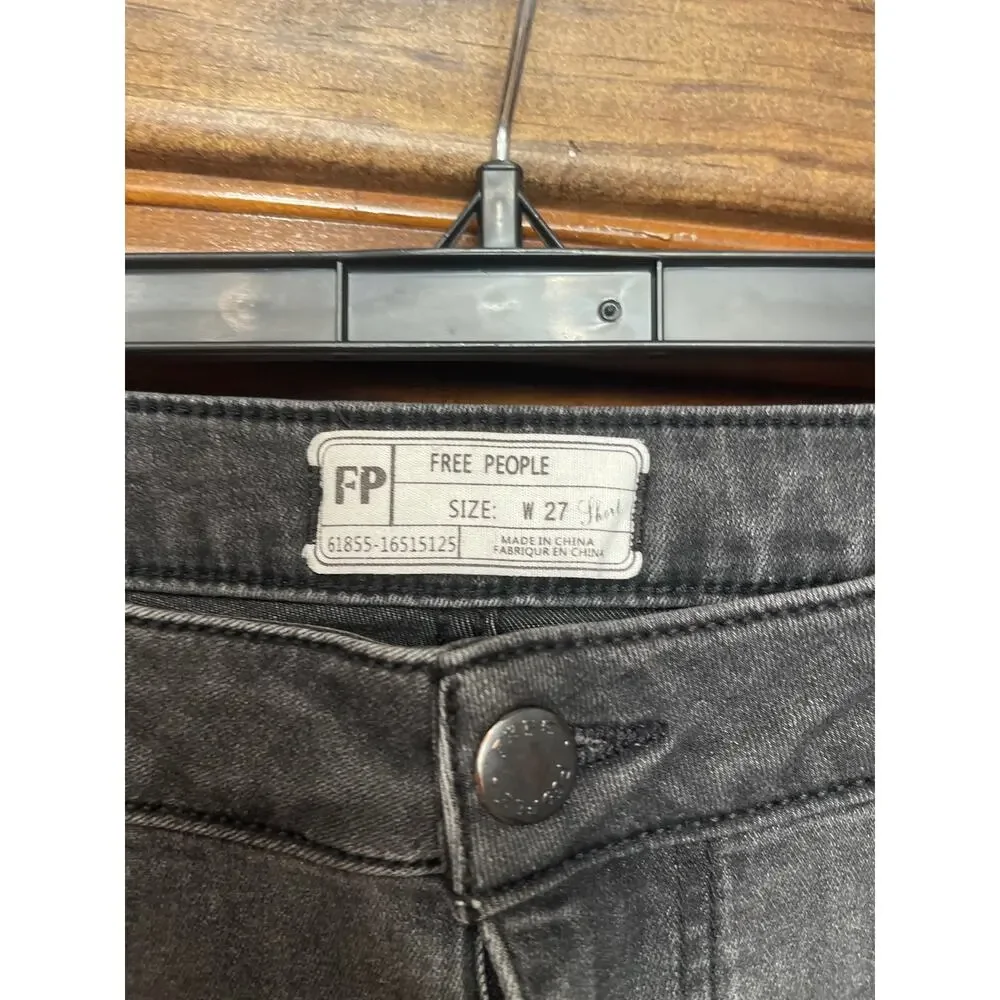 Free People Just Float On Flare Bell Bottom Jeans Size 27 Raw Hem Hippie